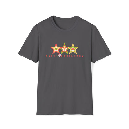 3 Star Merry Christmas Tee