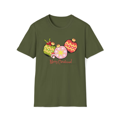 3 Baubles Merry Christmas Tee