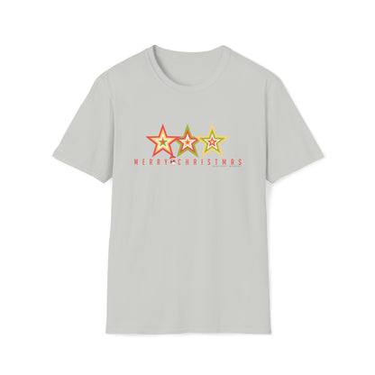 3 Star Merry Christmas Tee