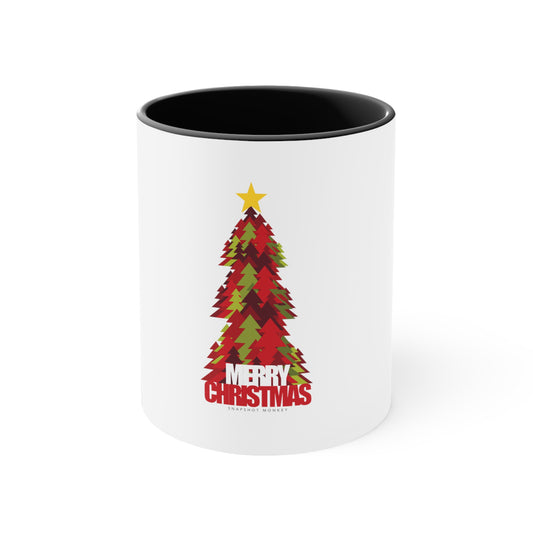 Zig Zag Red Tree Mug