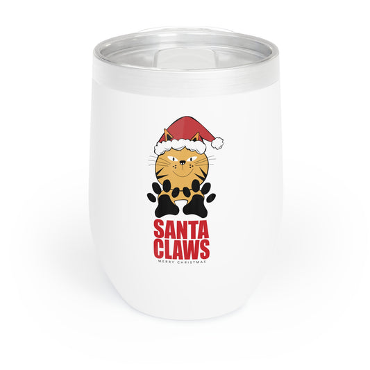 Santa Claws Cat Wine Chill Tumbler