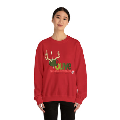 Olive Reindeer Sweatshirt