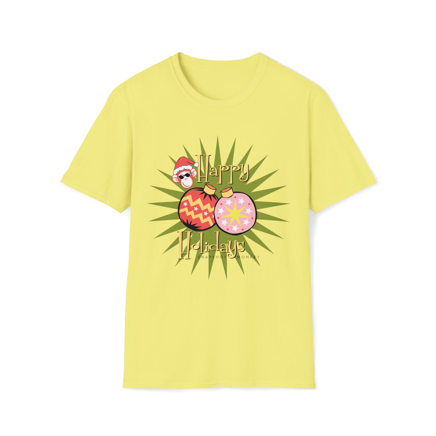 Green Baubles Happy Holidays Tee