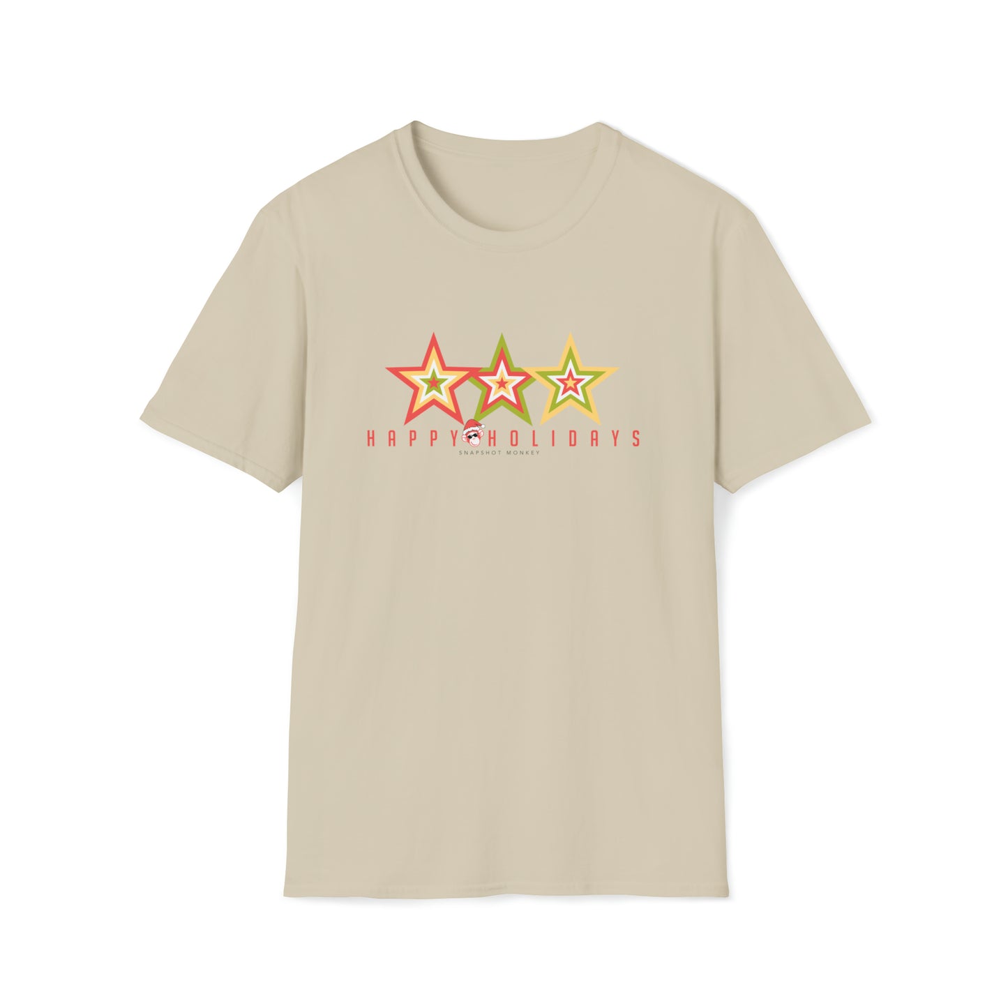 3 Star Happy Holidays Tee