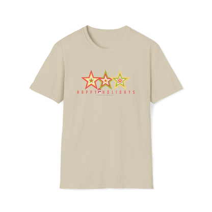 3 Star Happy Holidays Tee