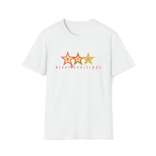 3 Star Merry Christmas Tee