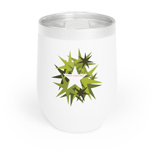 Green Star Burst Chill Wine Tumbler