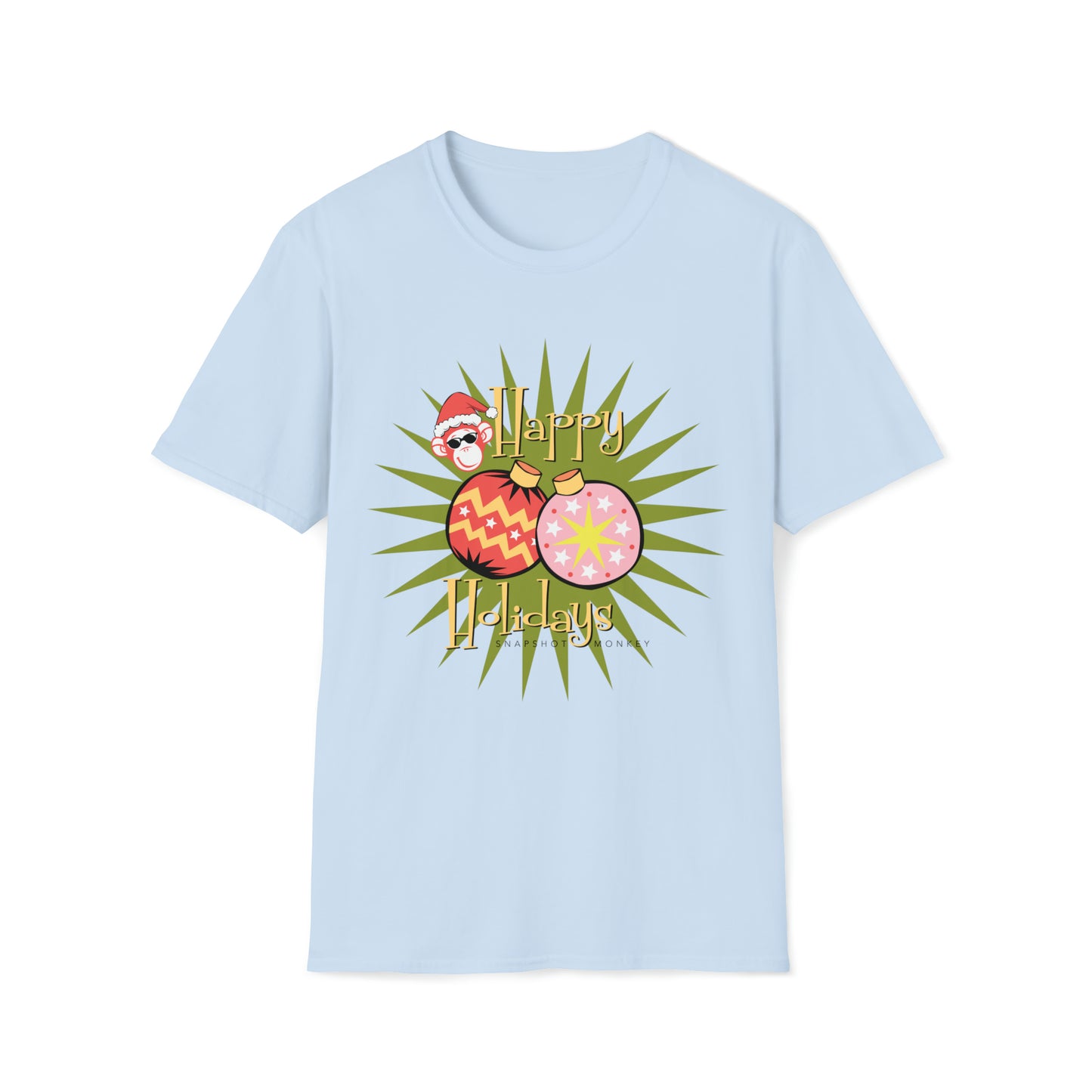 Green Baubles Happy Holidays Tee