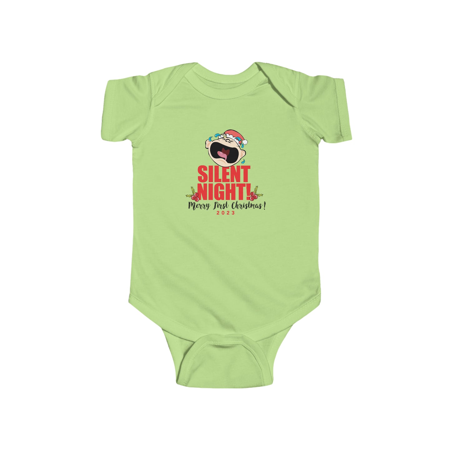 Silent Night 1 Baby Onesie