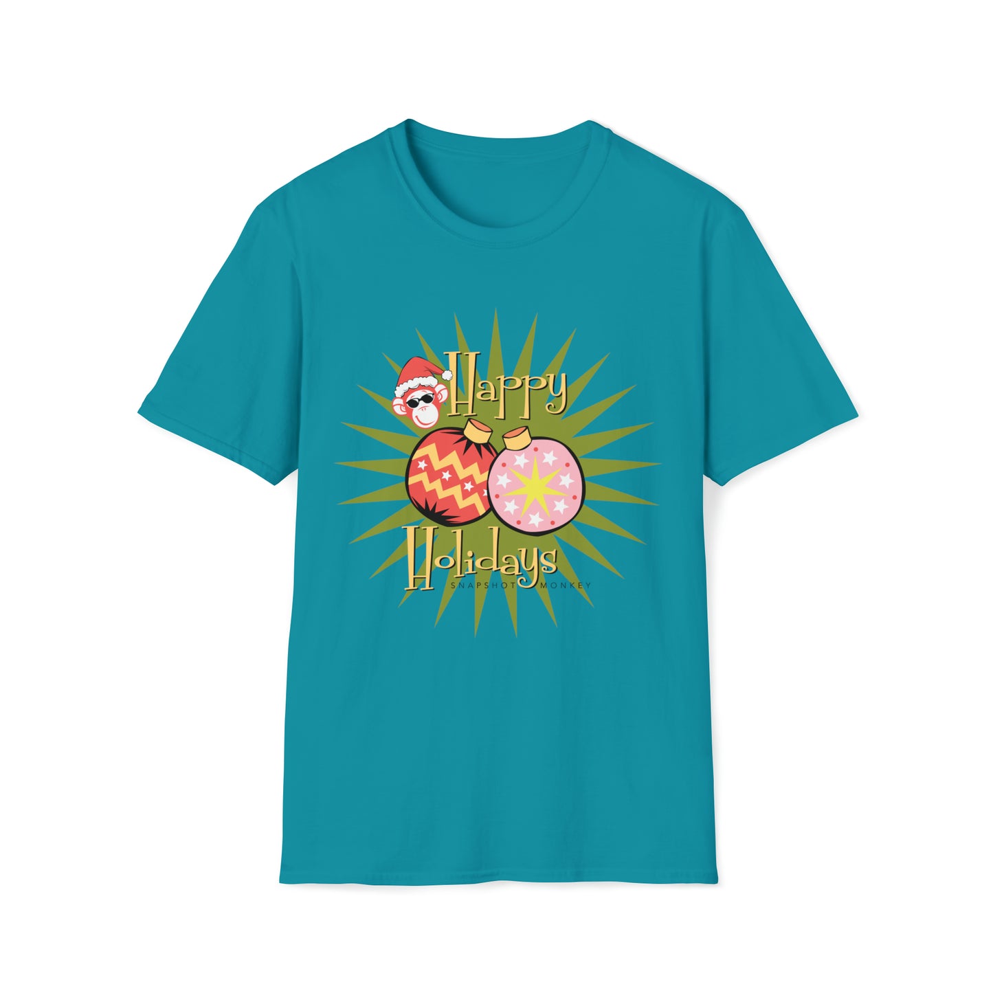 Green Baubles Happy Holidays Tee