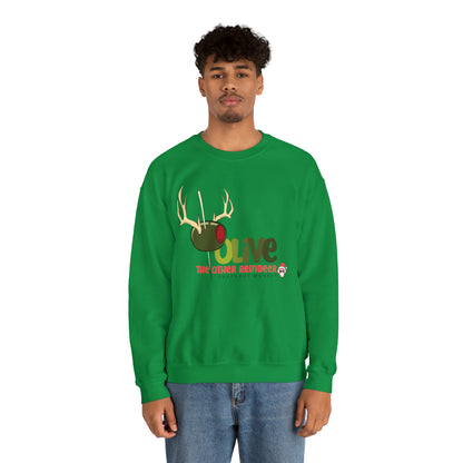 Olive Reindeer Sweatshirt