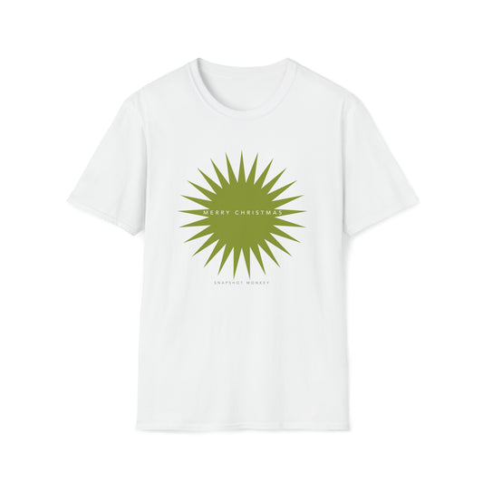 Green Burst Merry Christmas Tee